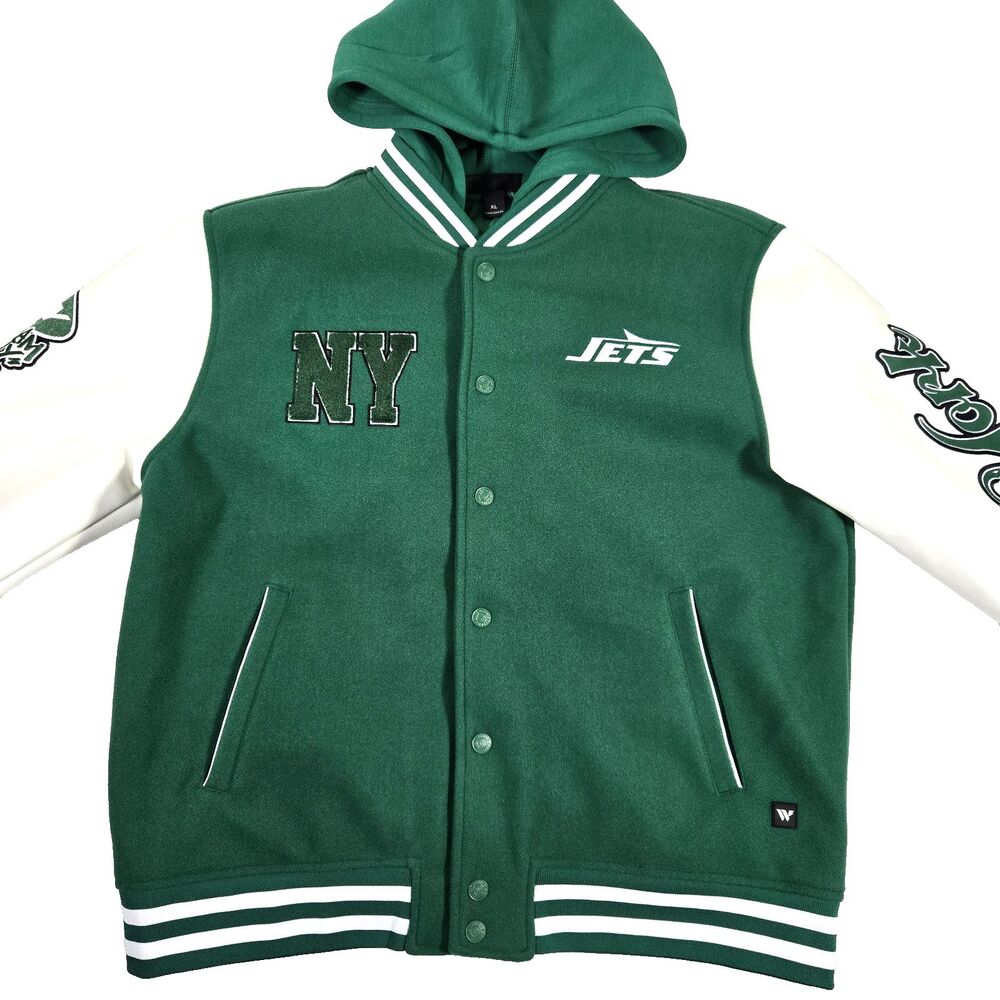 Women's NY Jets Green Varsity Full-Snap Jacket Green Size XL (Read Descrip)
